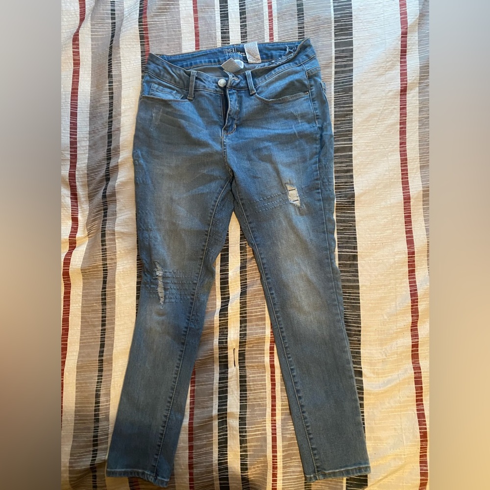 Time and Tru medium wash blue skinny jeans size 12 petite, super skinny